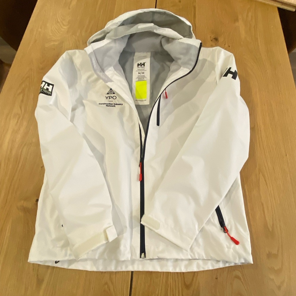 Helly Hansen Women's Size Medium Crew Midlayer Jacket 2.0 White Hooded Ski Snow* - Picture 9 of 14